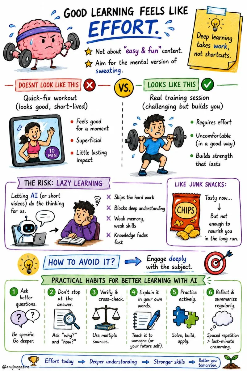 Sketchnote: Understanding Is Not the Same as Learning